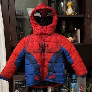 Spider-Themed Red and Blue Kids Costume